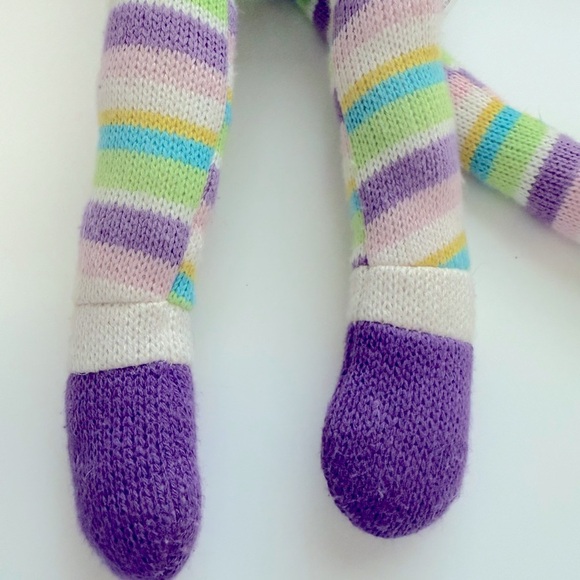 Striped Plush Monkey Toy with Bunny Ears - Picture 10 of 12